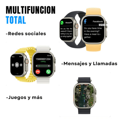 KIT P9 ULTRA ™|RELOJ INTELIGENTE+ AUDIFONOS TIPO APPLE