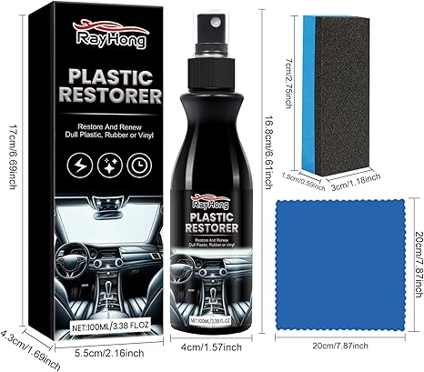 RAYHONG ™| SPRAY REVITALIZANTE DE PLASTICO PARA VEHICULOS 100ML