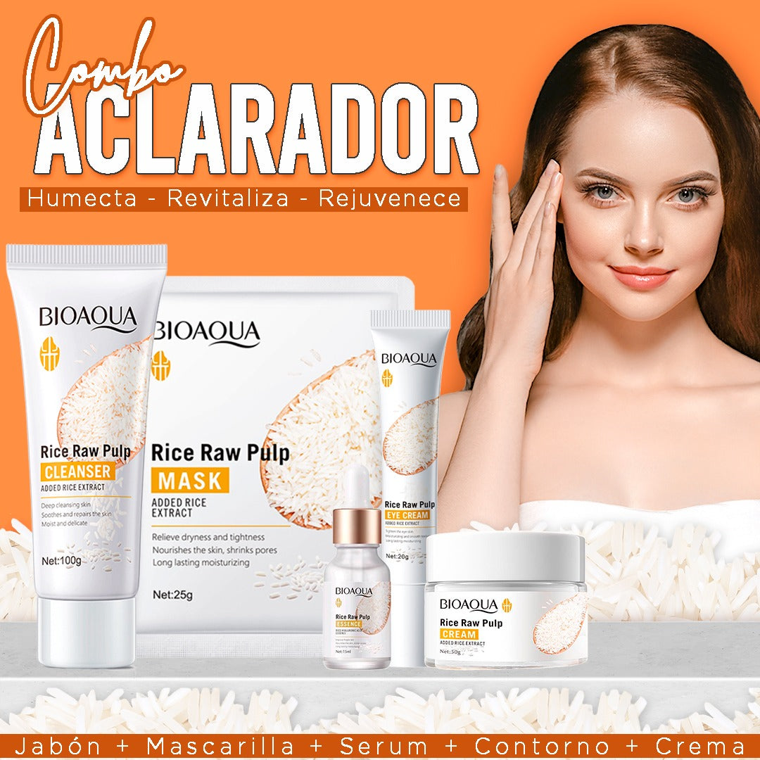 BIOAQUA™ Skincare - Combo Aclarador en base de Arroz