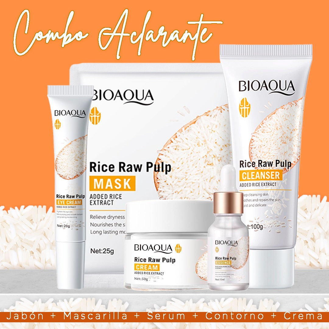 BIOAQUA™ Skincare - Combo Aclarador en base de Arroz