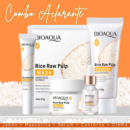 BIOAQUA™ Skincare - Combo Aclarador en base de Arroz